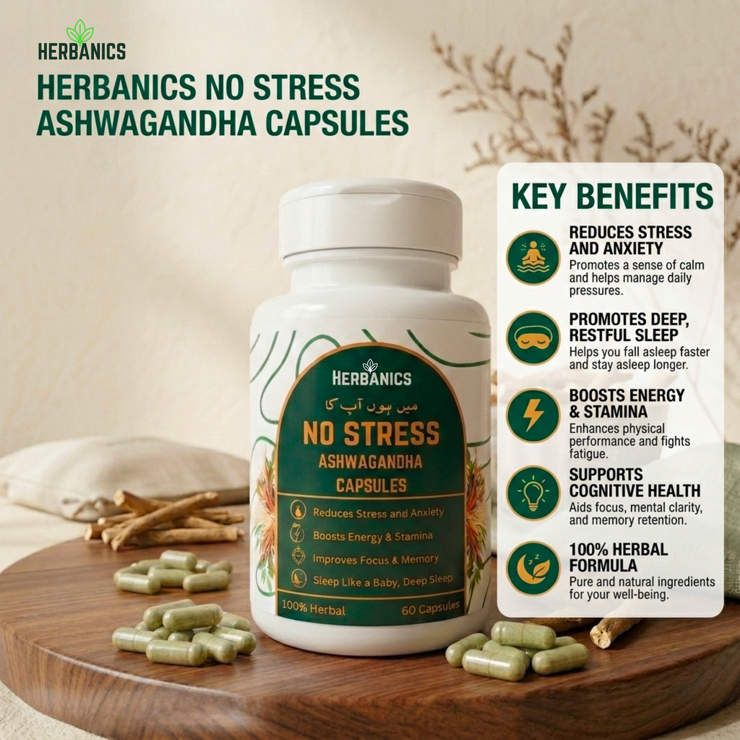 No Stress Ashwaganda Capsules