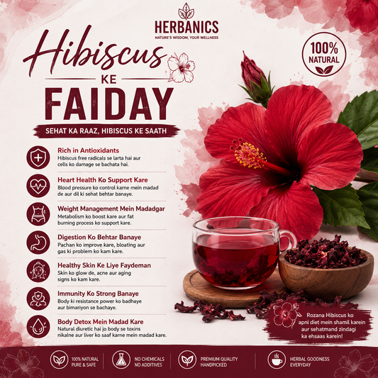 Herbanics Premium Hibiscus Tea | 100% Pure Herbal Tea | Herbanics