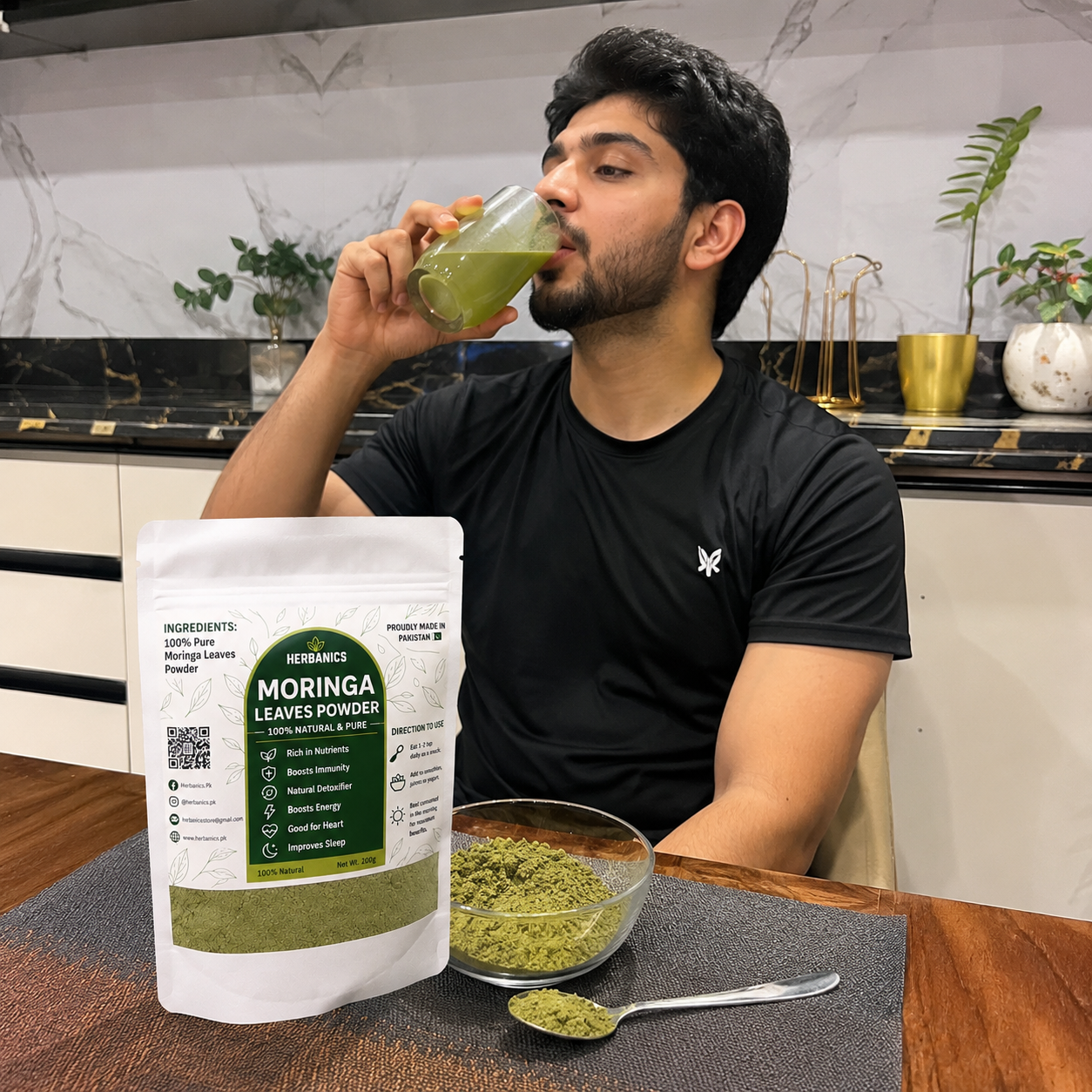 Moringa Powder – 100% Pure Herbal Moringa by Herbanics