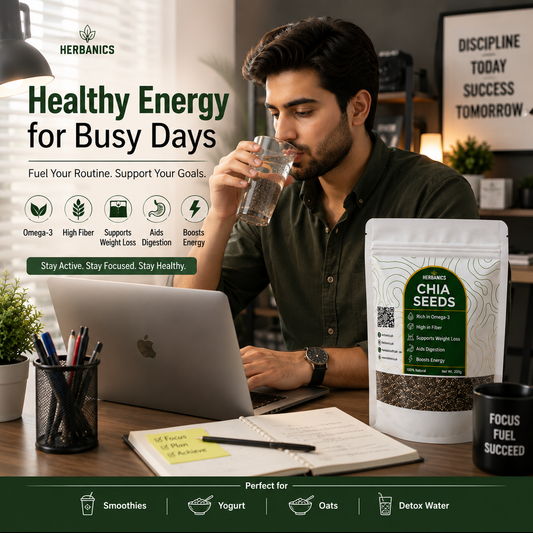 Herbanics Premium Chia Seeds | 100% Natural Superfood | Herbanics