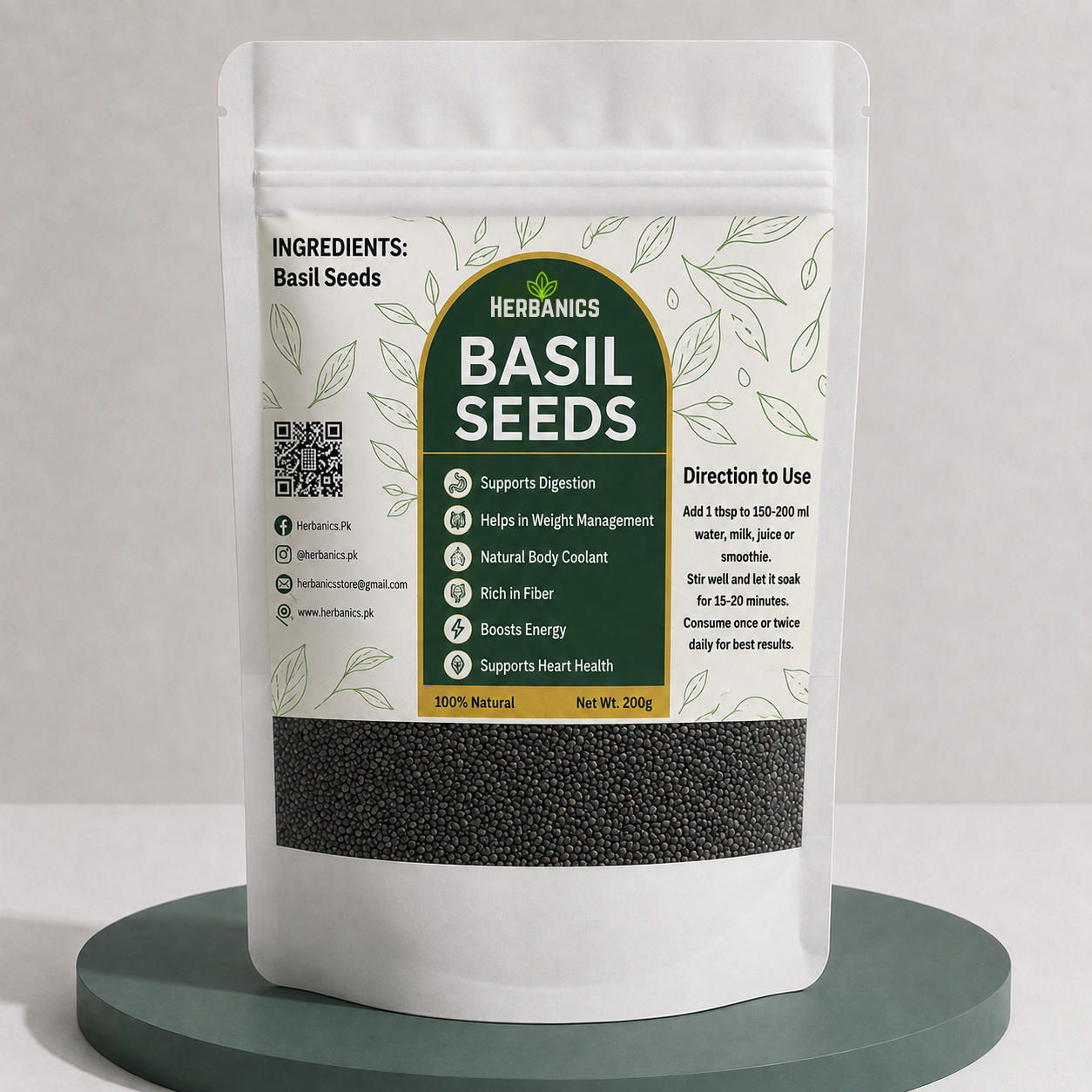Basil Seeds | Tukh Malanga Premium seeds by Herbanics
