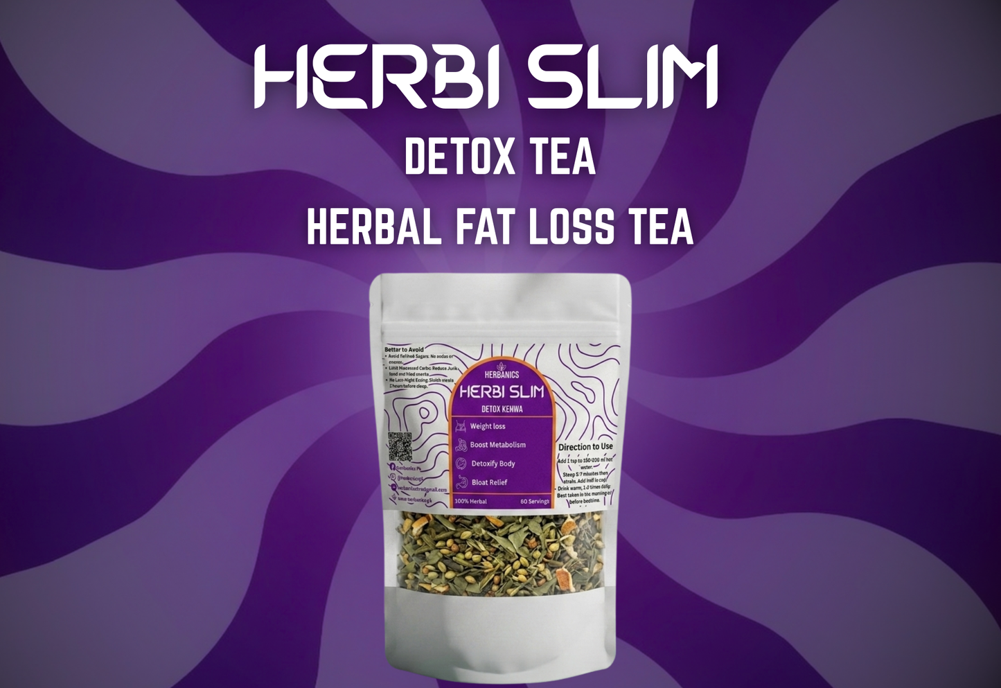 Herbi Slim Detox Tea | Natural Weight Loss & Belly Fat Detoxing – Herbanics