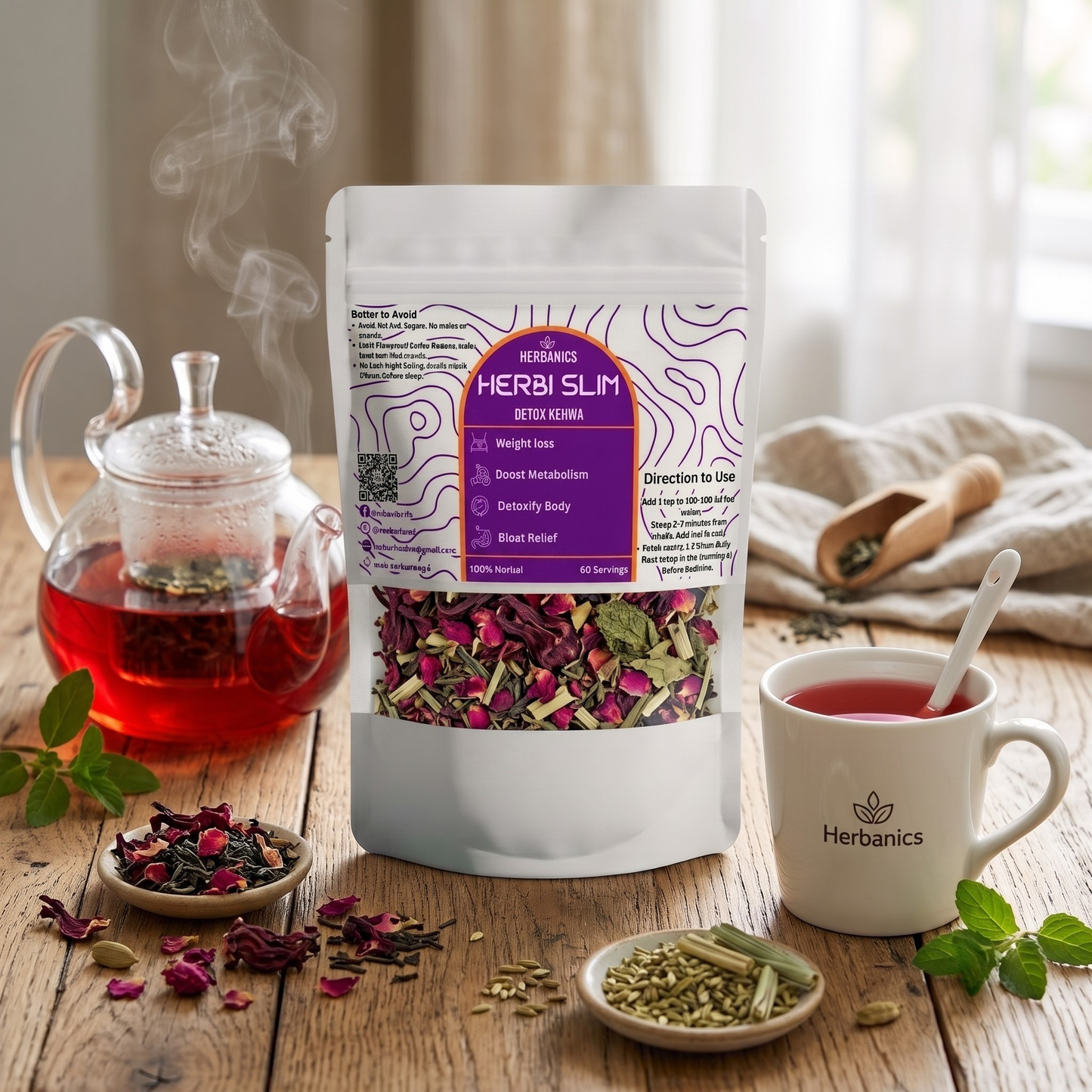 Herbi Slim Detox Tea | FREE Personalized Diet Plan🎁